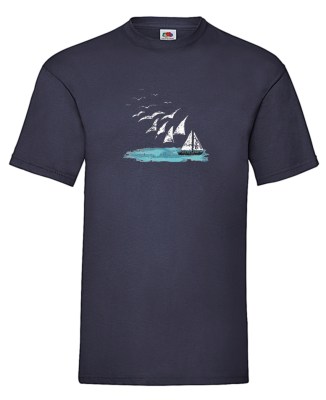 RUIT OF THE LOOM T-shirt με στάμπα K1226 ΜΠΛΕ